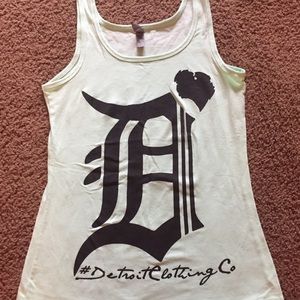 Detroit Clothing Co mint seafoam green tank top M